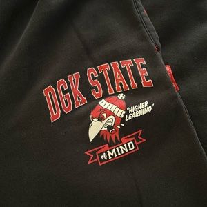 DGK black and red sweatpants- used- large